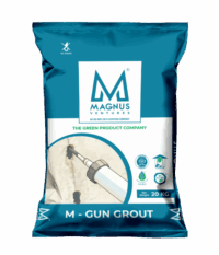 Power grout being applied on construction surface